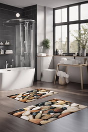 Mijölnir Juego de 2 Alfombrillas de Baño Multicolor CT-5183